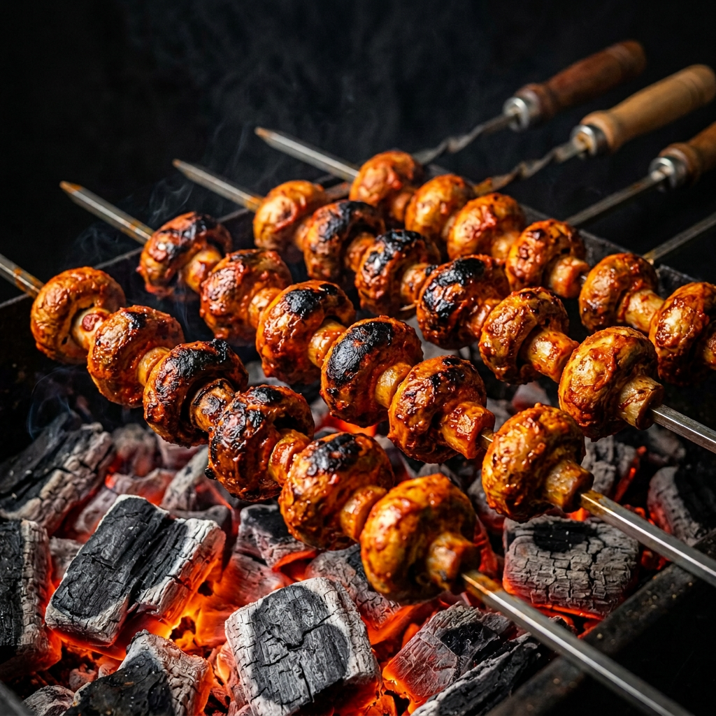 Tandoori Mushroom Skewers